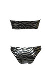 name} SWIMWEAR Two-piece swimsuit in black and silver