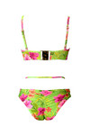 name} SWIMWEAR Two-piece swimsuit in green with flowers