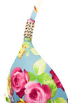 name} Дамски бански Бански костюм Rose Elegance в синьо с флорален десен и бижу