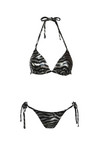 name} SWIMWEAR Two-piece swimsuit in black and silver