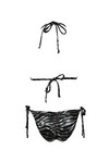 name} SWIMWEAR Two-piece swimsuit in black and silver
