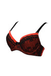 name} Bras Bra in red and black lace