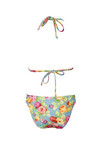 name} SWIMWEAR Rose Elegance Blue Swimsuit with Floral Pattern and Jewel