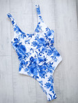 name} SWIMWEAR One Piece Swimsuit Blue Roses