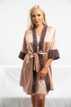 name} Bathrobes Satin bathrobe in powder color