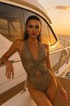 name} SWIMWEAR Luxury One-Piece Swimsuit Bronze Empress