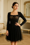 name} Ladies clothing Black Tulle Skirt Bella Dona