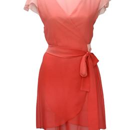 Women's Ombre Beach Dress in Peach and Coral