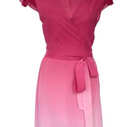 Women's Ombre Beach Dress in Pink-Peach