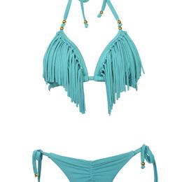 Two-piece swimsuit in turquoise