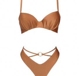 Amber Luxe – Бански костюм от две части с твърди чашки и кристален акцент